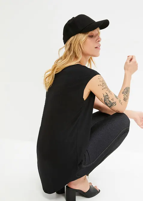 Maglia con fondo asimmetrico in misto viscosa fluente, bonprix