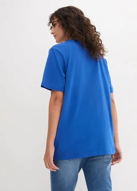 Maglia lunga e larga con scollo a V e maniche corte (pacco da 5), bonprix