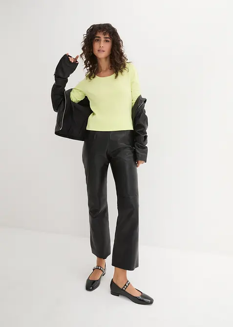 Maglia a maniche lunghe in puro cotone biologico, bonprix