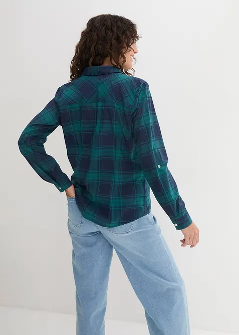 Camicia a quadri in puro cotone, bonprix