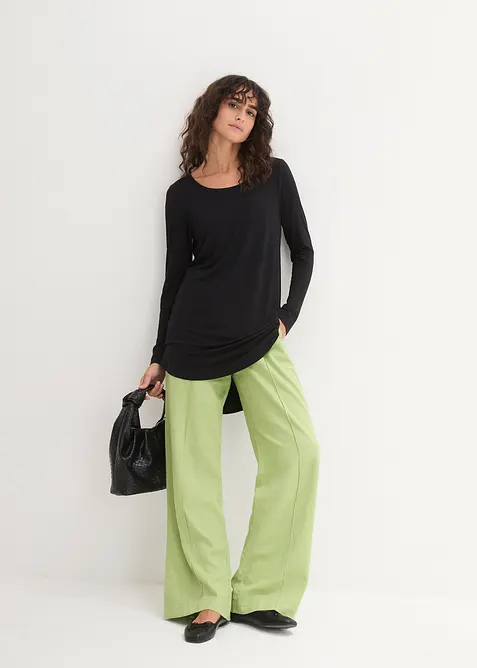 Maglia lunga a maniche  lunghe con viscosa, bonprix