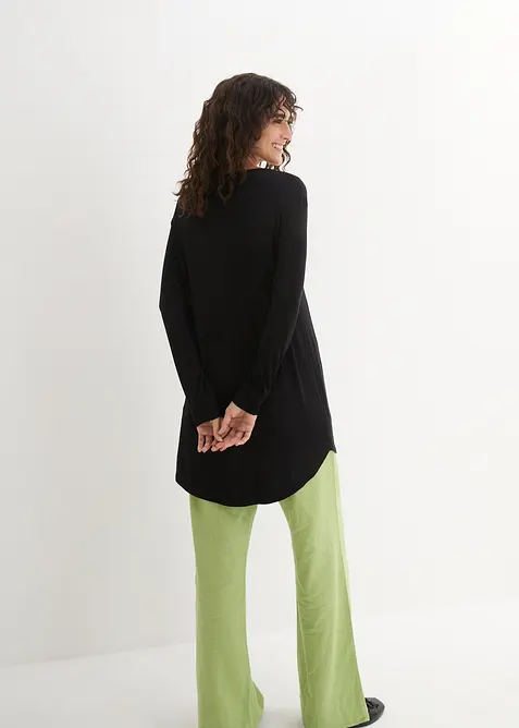 Maglia lunga a maniche  lunghe con viscosa, bonprix