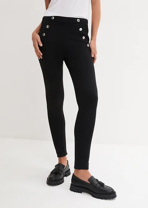 Leggings in punto di Roma comodo, bonprix