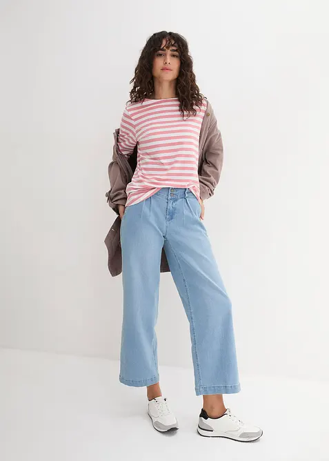 Maglia con maniche a 3/4 e scollo a barca, bonprix