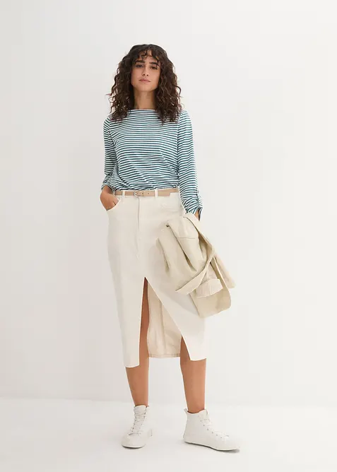 Maglia a maniche lunghe in puro cotone, bonprix