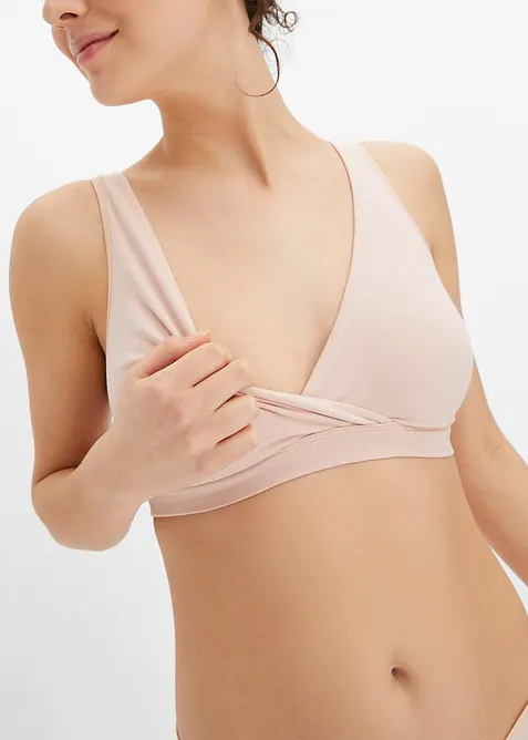Reggiseno da allattamento senza ferretto con cotone biologico (pacco da 2), bonprix