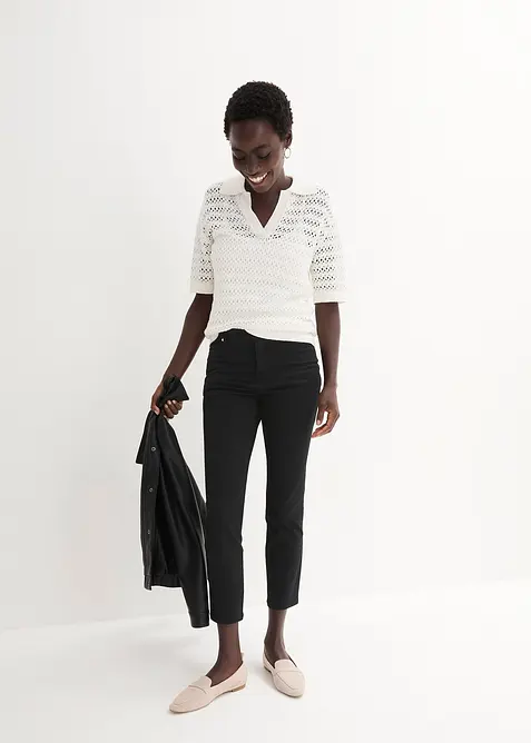 Pantaloni elasticizzati in cotone, bonprix