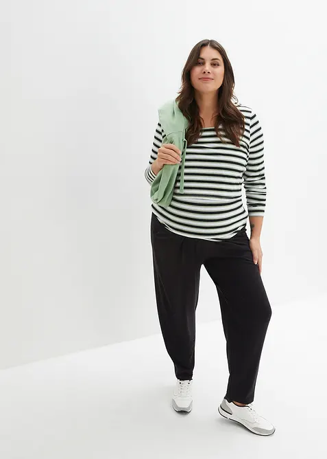 Pantaloni prémaman alla turca in jersey, loose fit, bonprix