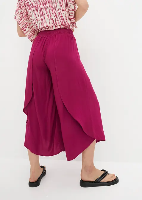 Pantaloni culotte al polpaccio in viscosa, bonprix