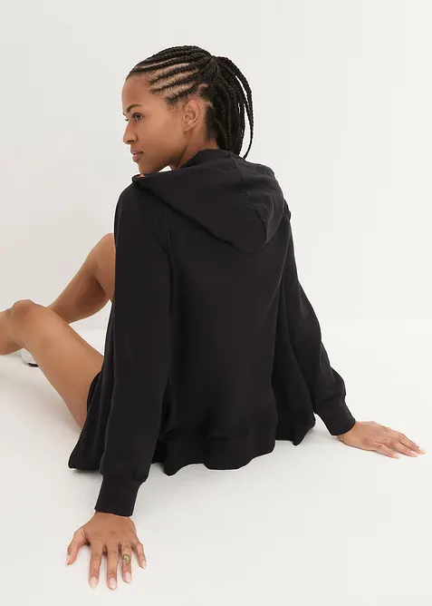 Felpa con zip e cappuccio, bonprix
