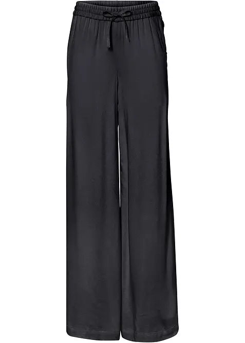 Pantaloni larghi in viscosa lucida leggera, bonprix