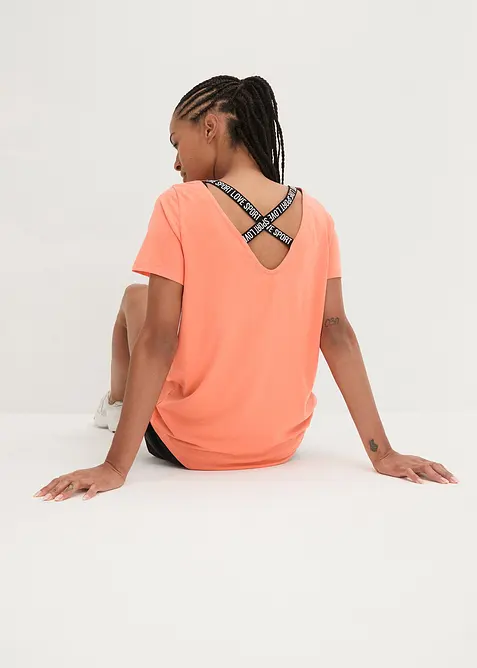 Maglia lunga per sport con scollatura dietro, bonprix