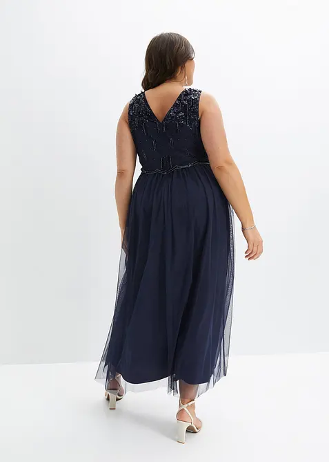 Abito lungo con paillettes, bonprix