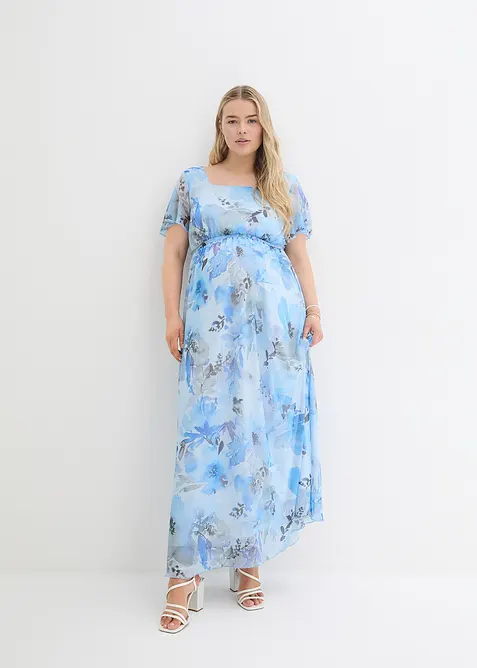 Abito lungo prémaman in mesh delicato, bonprix