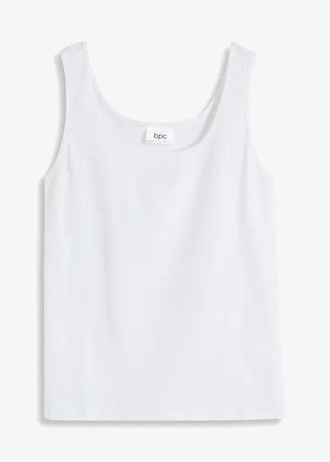 Top a coste in puro cotone, bonprix