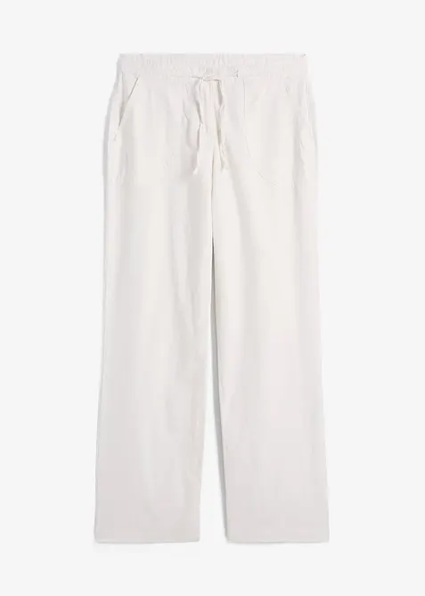 Pantaloni a palazzo in misto lino, bonprix