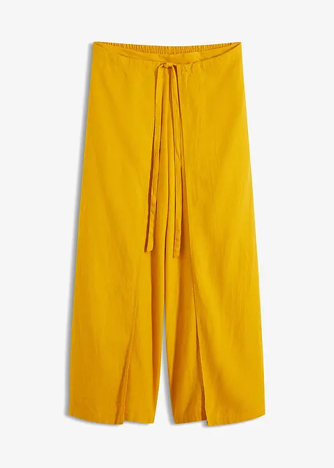 Pantaloni a palazzo in misto lino fresco, bonprix