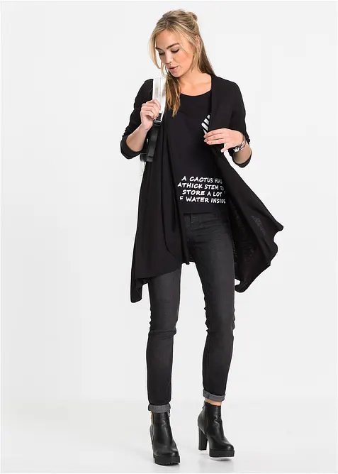 Cardigan in misto viscosa morbido, bonprix