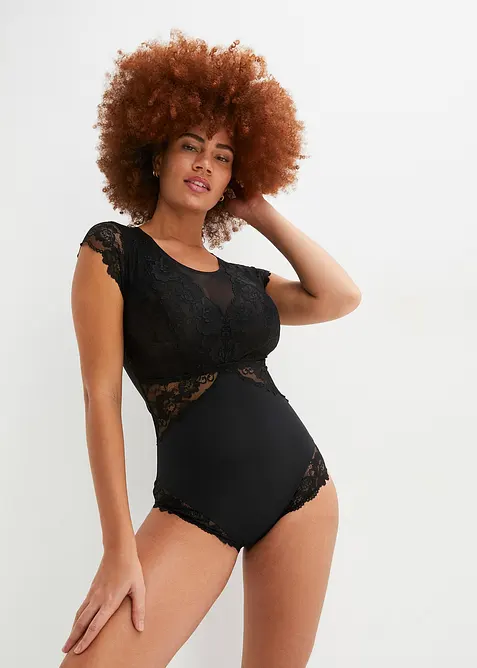 Body senza ferretto con pizzo delicato, bonprix