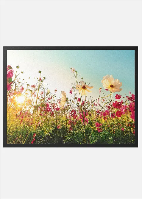 Zerbino lavabile con prato fiorito, bonprix