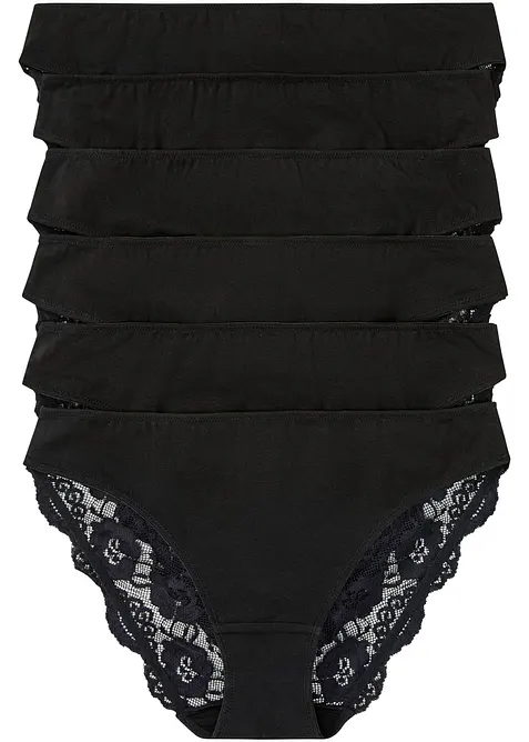 Slip con pizzo (pacco da 6), bonprix