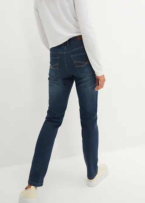 Jeans elasticizzati straight, vita media, bonprix