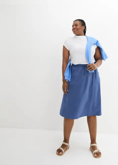 Gonna in jersey di misto cotone, bonprix