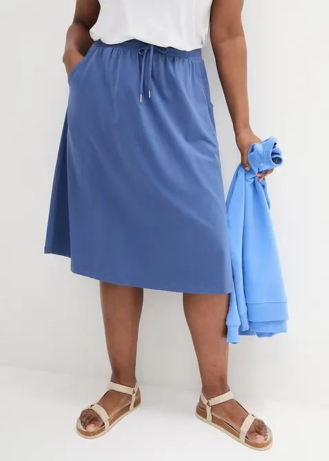 Gonna in jersey di misto cotone, bonprix