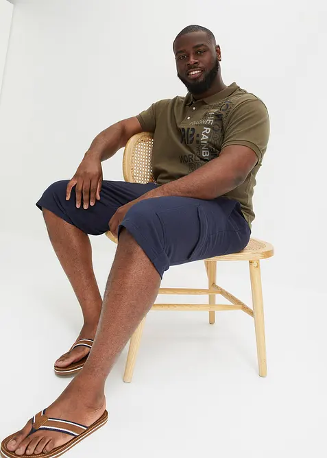 Bermuda cargo in felpa di puro cotone biologico, bonprix