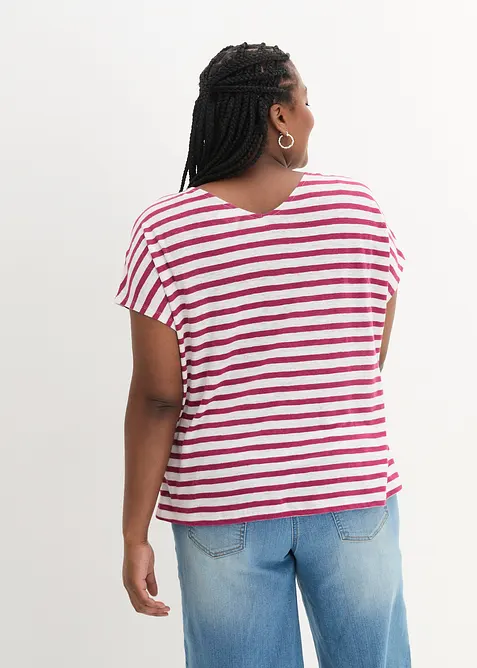 Maglia in puro lino con maniche a pipistrello, bonprix