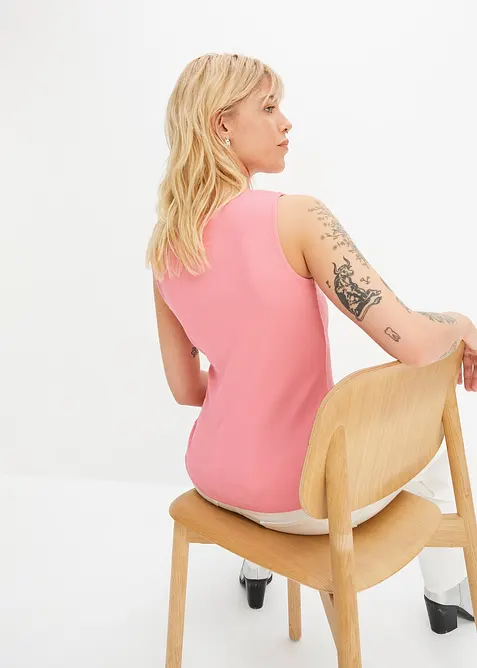 Top a costine in puro cotone biologico (pacco da 2), bonprix