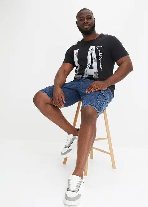 T-shirt in puro cotone biologico, slim fit, bonprix