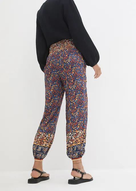 Pantaloni con elastico in vita in viscosa fluente, bonprix