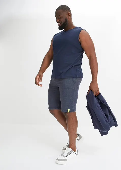 Bermuda in felpa effetto denim, bonprix