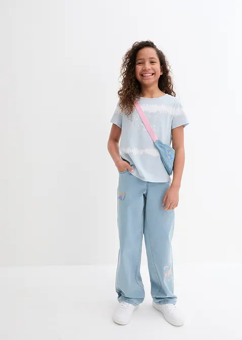 Maglia con fondo asimmetrico in puro cotone biologico, bonprix