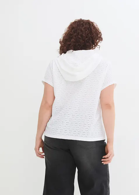 Maglia serafino con cappuccio, bonprix