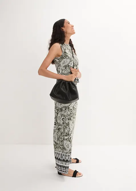 Pantaloni a palazzo in misto viscosa morbido, bonprix