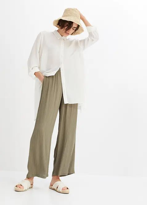 Pantaloni a palazzo in morbida viscosa, bonprix
