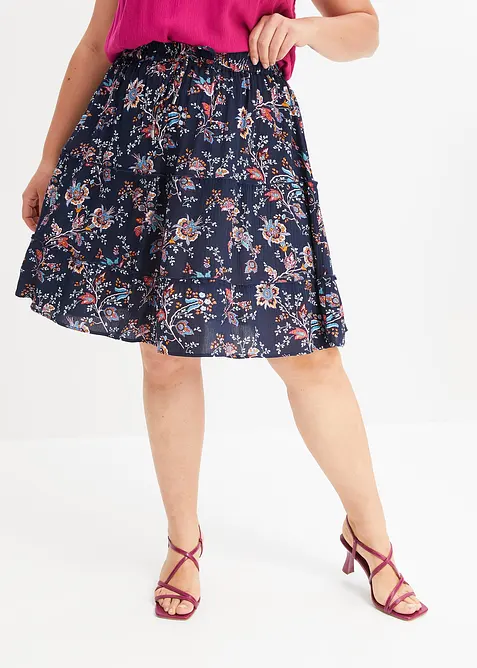 Minigonna in viscosa fluente, bonprix