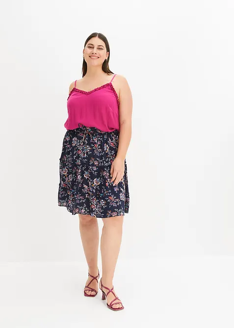 Minigonna in viscosa fluente, bonprix