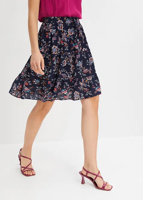 Minigonna in viscosa fluente, bonprix