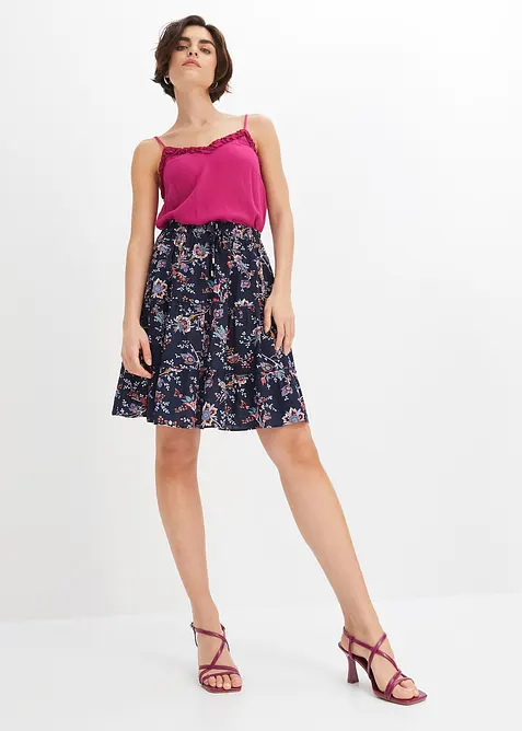 Minigonna in viscosa fluente, bonprix