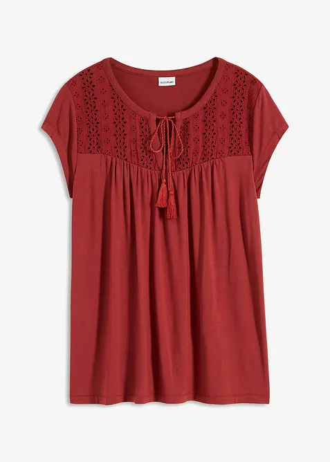 Maglia con ricami traforati, bonprix