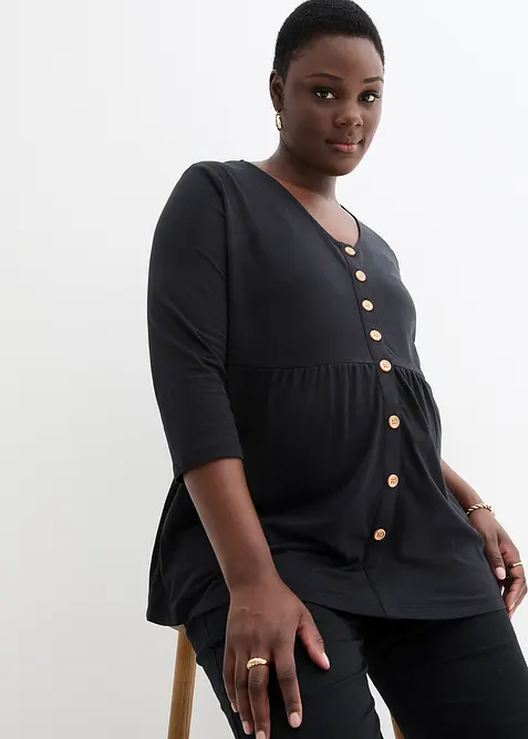 Maglia pr&eacute;maman / da allattamento in cotone biologico, bonprix