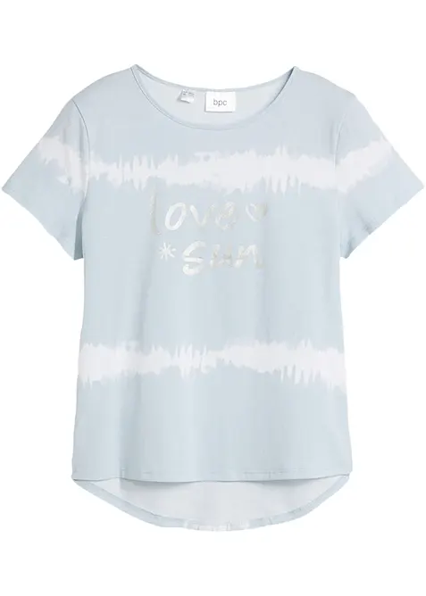 Maglia con fondo asimmetrico in puro cotone biologico, bonprix