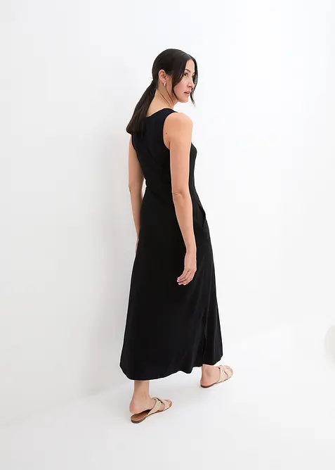 Abito lungo in misto viscosa e cotone, bonprix