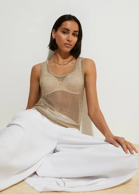 Top in maglia di misto viscosa morbido, bonprix