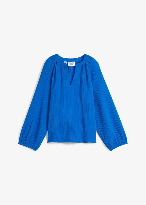 Blusa oversize in mussola di cotone, bonprix