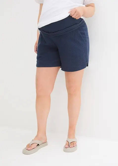 Shorts pr&eacute;maman in mussola di puro cotone, bonprix