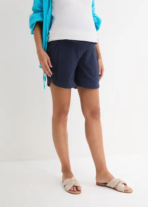 Shorts prémaman in mussola di puro cotone, bonprix